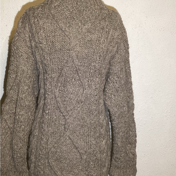 Rainbow crafts handmade chunky knitted merino wool sweater size XL - Picture 2 of 13